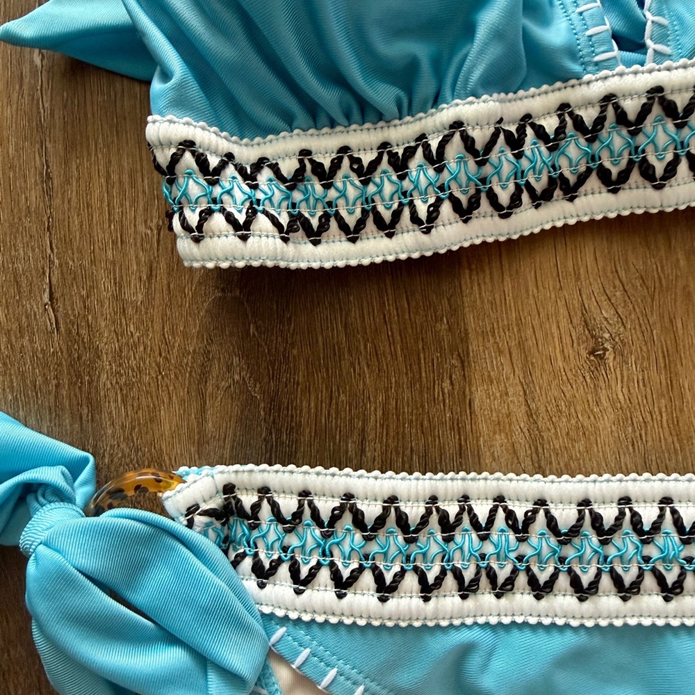 Cupshe Turquoise Bikini with White Trim - Picture 2 of 4